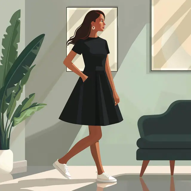 8 Inspirasi Mix and Match Dress dan Sepatu Sneakers yang Trendi dan Nyaman