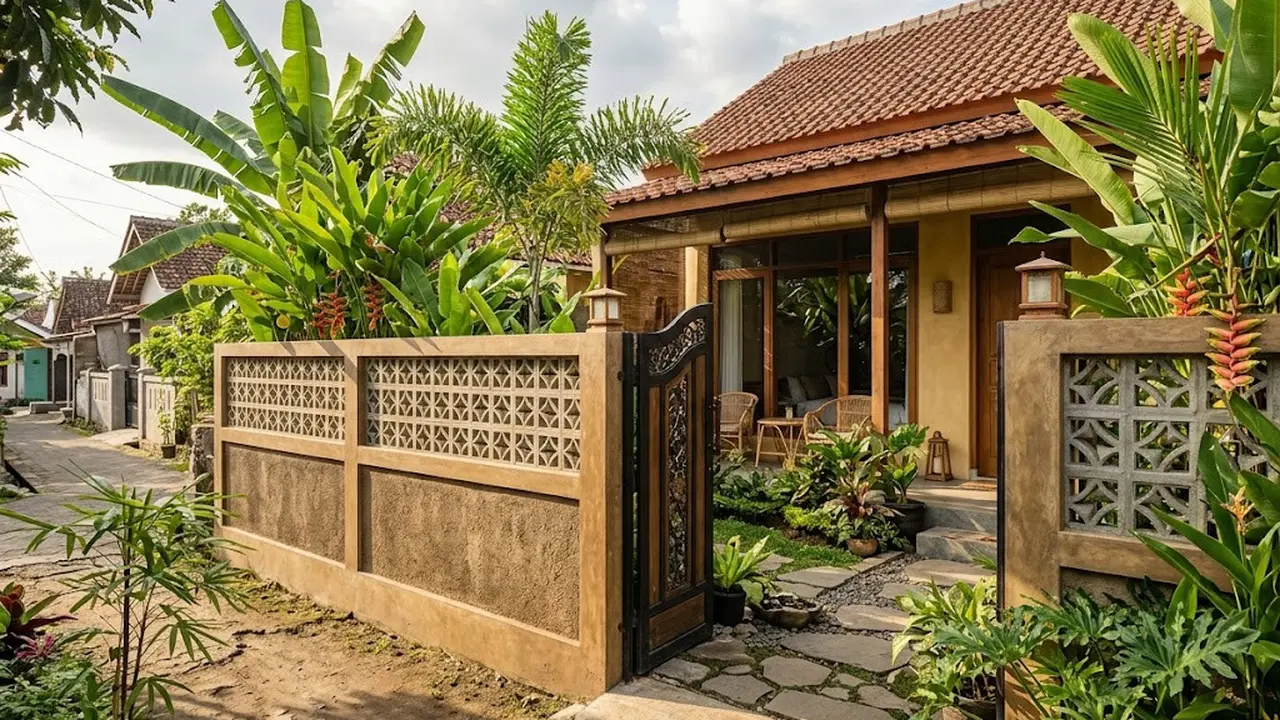 Model Pagar Berlubang yang Membuat Rumah Mungil Terasa Lebih Lega