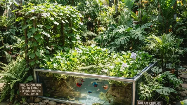 Desain Kolam Cupang Outdoor Tahan Panas