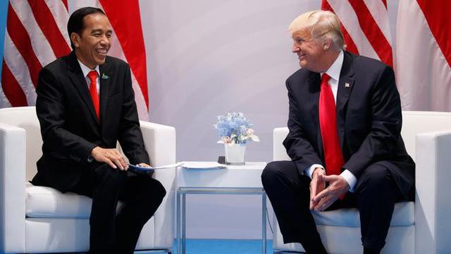 KTT G20-Donald Trump-Jokowi