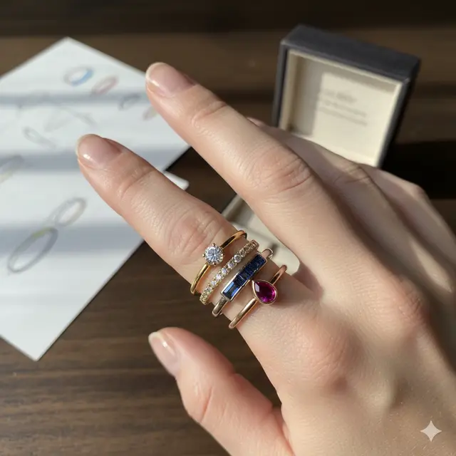 Model Cincin Emas Batu Permata yang Diprediksi Banyak Dicari di 2026 (Foto: Gemini AI)