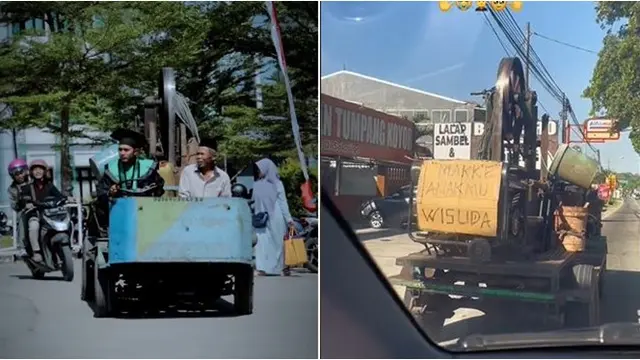6 Momen Mahasiswa Datang Wisuda Naik Kendaraan Tak Biasa, Viral Bikin Heboh