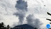 Gunung Ibu kembali erupsi pada Selasa pagi (26/11/2024), pukul 08.49 WIT. (Liputan6.com/ Dok PVMBG)