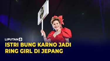 Dewi Soekarno Jadi Ring Girl di Pertandingan Kick Boxing.&nbsp;