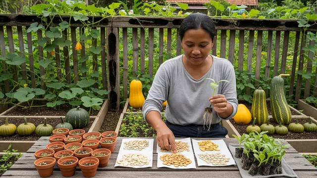 Cara Menanam Labu di Pagar Hollow agar Buah Tidak Mudah Jatuh/Gemini AI