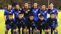 Timnas Singapura U-22 sebelum beruji coba melawan Timnas Qatar U-22. (Bola.com/Dok. FAS)