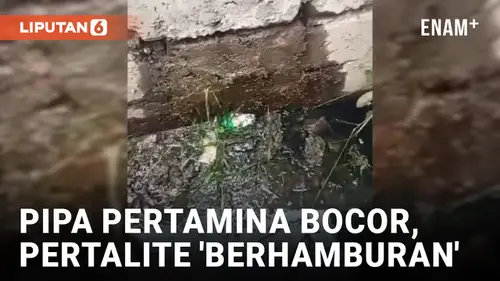 VIDEO: Kena Pengeboran PDAM, Pipa Pertamina di Cilincing Bocor