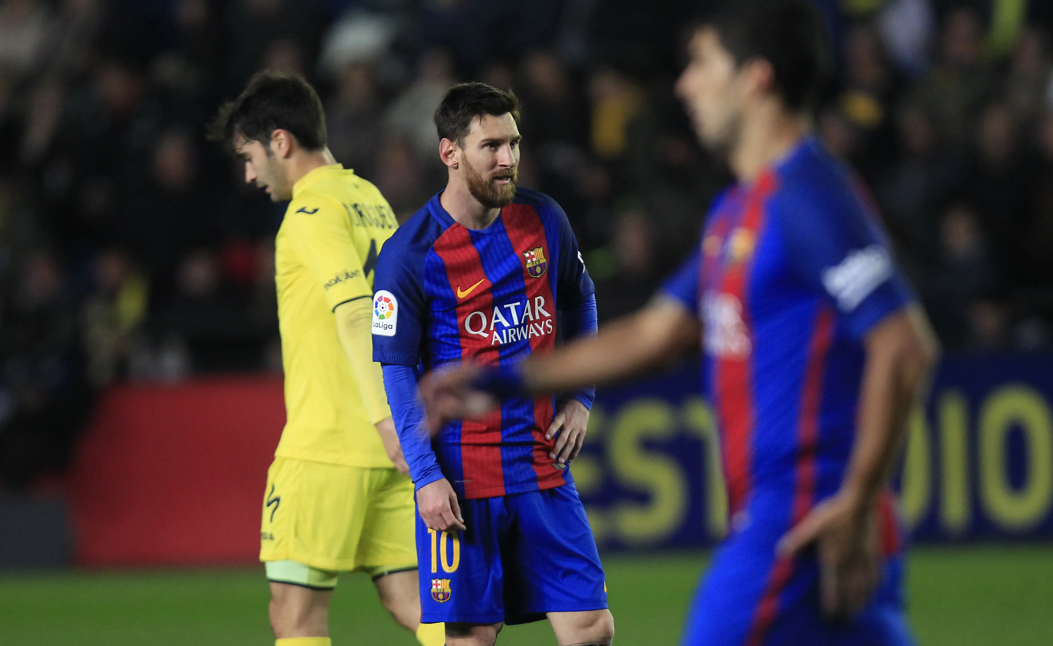 Villarreal menahan imbang Barcelona pada pertemuan pertama di kompetisi La Liga 2016-17. (AP/Alberto Saiz)