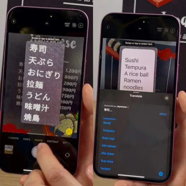 Fitur live text pada iPhone 16