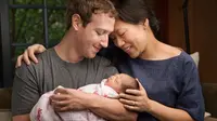 Bos Facebook, Mark Zuckerberg dan istri Priscilla Chan bersama putri mereka, Maxima Chan Zuckerberg. | via: Mark Zuckerberg/Facebook