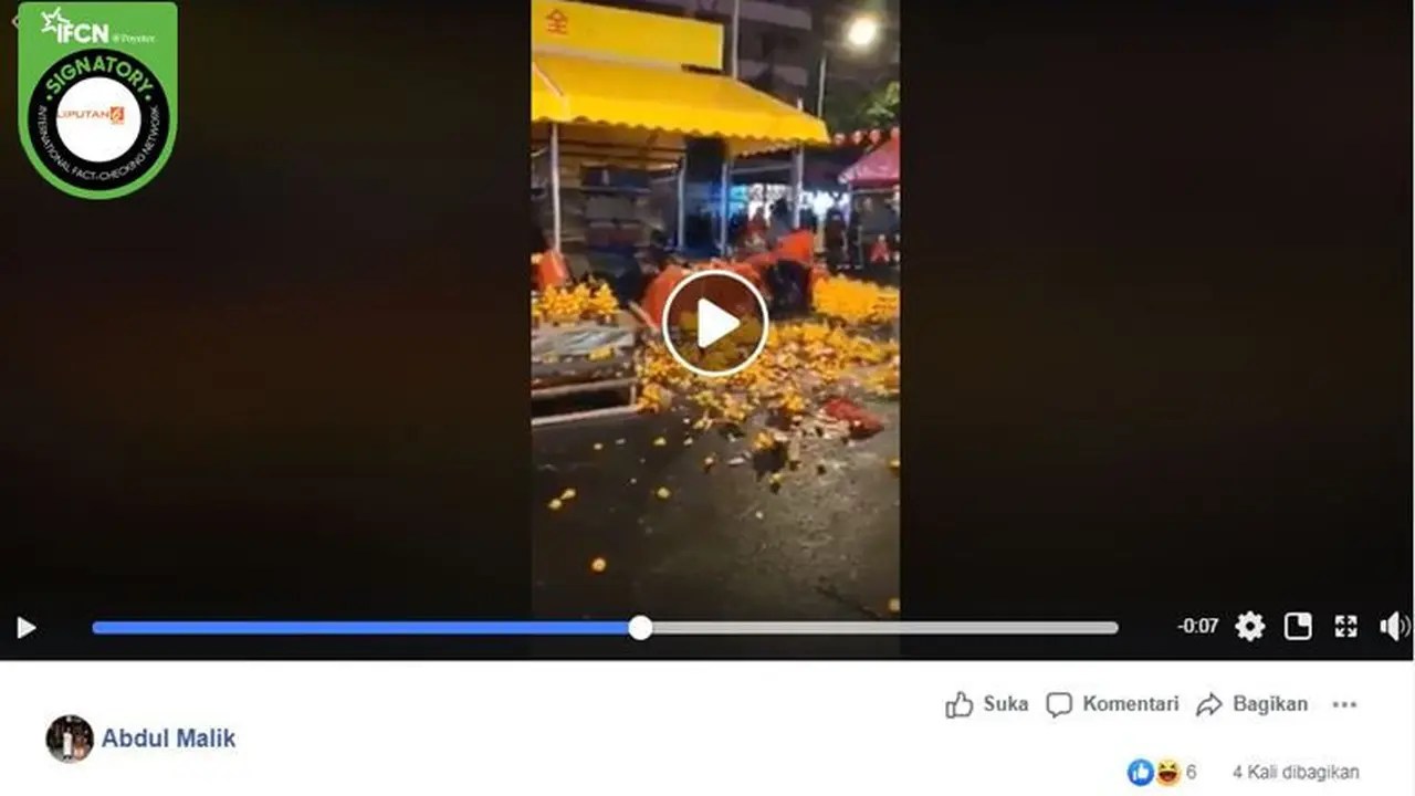 Cek Fakta: Gambar Tangkapan Layar Video Pedagang Mengamuk