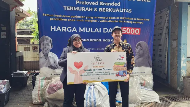 Pakaian dari berbagai jenis dan ukuran, buku, mainan dan peralatan rumah tangga yang telah diseleksi dengan total berat sekitar 100 Kg telah disalurkan melalui Clothes for Charity pada 21 Mei 2024 untuk selanjutnya dijual kembali. (Dok Vasanta Group)