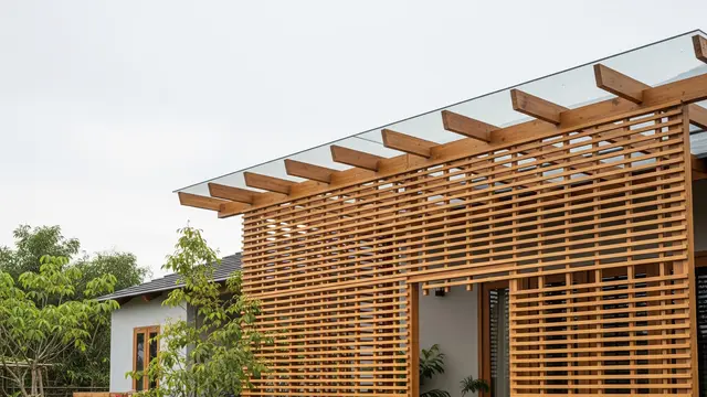 Model Kanopi Teras dari Rangka Kayu