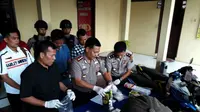   Polisi membongkar sindikat pengedar narkoba yang diduga dikendalikan dari balik Lapas Klas IA Tanjung Gusta Medan, Sumut. (Liputan6.com/Reza Efendi)