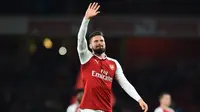 Arsenal kabarnya siap melepas Olivier Giroud pada hari terakhir transfer musim dingin yakni pada 31 Januari 2018. (AFP/Glyn Kirk)