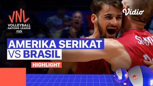 VIDEO: Amerika Serikat Kalahkan Brasil di Perempat Final Volleyball Nations League Putra 2022