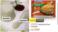 Potret Makanan Seharga Rp 7.500 Versi Netizen. (Sumber: Twitter/@txtdrkuliner)