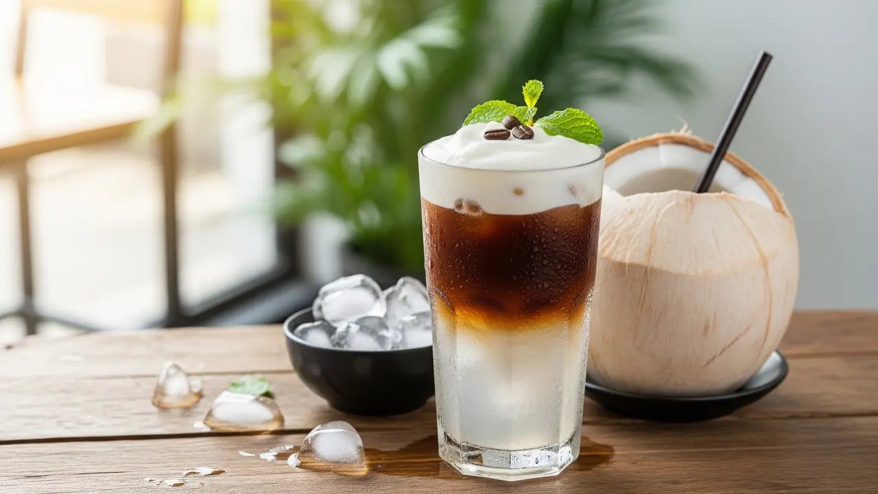 Ilustrasi Resep Yogurt Coffee yang Sedang Viral/Gemini AI
