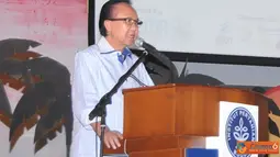 Citizen6, Bogor: Menteri kelautan dan Perikanan Sharif C.Sutardjo menyampaikan sambutan pada acara Indonesian Ecology Expo 2012 di Graha Widya Wisuda, kampus IPB, Darmaga, Bogor, Minggu (14/10). (Pengirim: Efrimal Bahri)