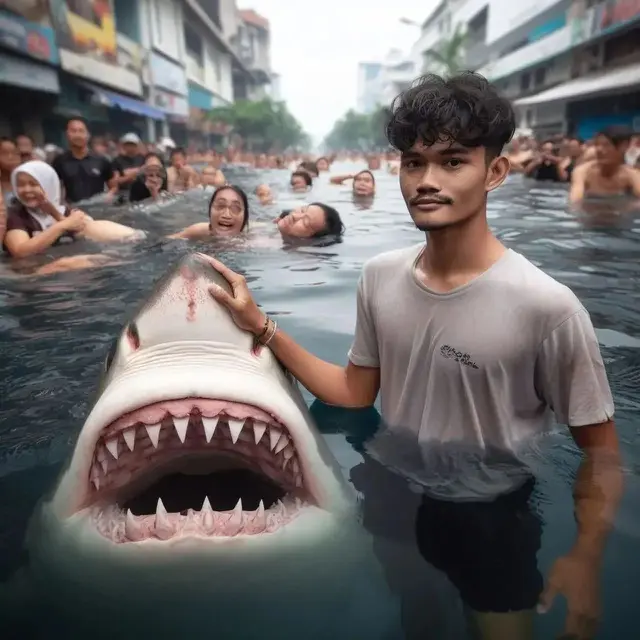 Kumpulan Potret Warga Jakarta Menghadapi Banjir dengan Santai pada 2030 Mendatang (Instagram @smashedbyusagi)