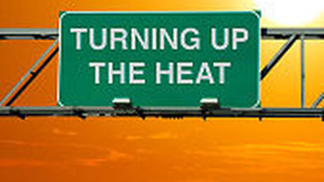 ilustrasi gelombang panas tinggi.