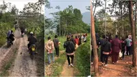 Viral perjuangan antar pengantin lewati rute off road, hingga naik turun gunung bak hiking. (Sumber: TikTok/wandakus01)