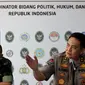 Kepala Pusat Penerangan TNI Mayjen Sisriadi dan Kepala Divisi Humas Polri Irjen M Iqbal saat menggelar jumpa pers terkait perkembangan kerusuhan 21-22 Mei 2019 di Jakarta, Selasa (11/6). Polisi Telah menetapkan 6 tersangka perencana pembunuhan terhadap 4 tokoh nasional. (Liputan6.com/Johan Tallo)