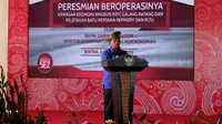 Menteri Koordinator Bidang Perekonomian Darmin Nasution meresmikan beroperasinya KEK Galang Batang di Bintan, Kepulauan Riau, Sabtu, 8 Desember 2018.