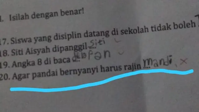 6 Jawaban Ujian Anak Sekolah Ini Polos Banget, Bikin Ketawa Geli