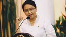 Menteri Luar Negeri Retno Marsudi untuk kali pertama kalinya menggelar jumpa pers di kantornya, Jakarta, Rabu (29/10/2014). (Liputan6.com/Faizal Fanani)