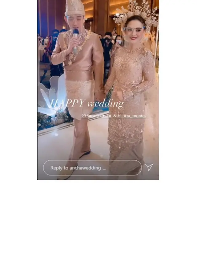 7 Potret Resepsi Pernikahan Ifan Seventeen dan Citra Monica, Penuh Bahagia