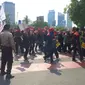 Unjuk rasa 'Tangkap Ahok' dilakukan buruh dari sejumlah serikat pekerja‎ di depan gedung baru KPK.