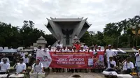 Dukungan terhadap Jokowi-Ma'aruf Amin disampaikan oleh ratusan tukang becak dan pedagang asongan di Palembang (Dok. Humas Rekan Jokowi / Nefri Inge)