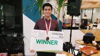 Arga Putra Panatagama sebagai peraih juara 1 pada Nutrifood Leadership Award 2018. (Foto oleh: Immanuela Harlita Josephine)