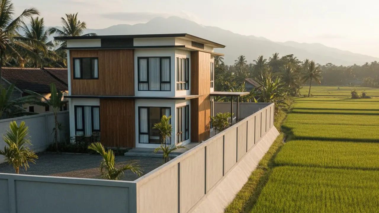 Desain Pagar Rumah di Pedesaan yang Anti Ular