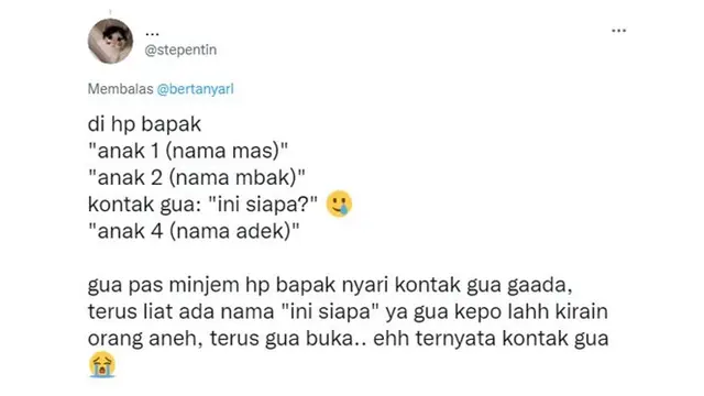 7 Nama Kontak Keluarga di HP Ini Bikin Geleng Kepala