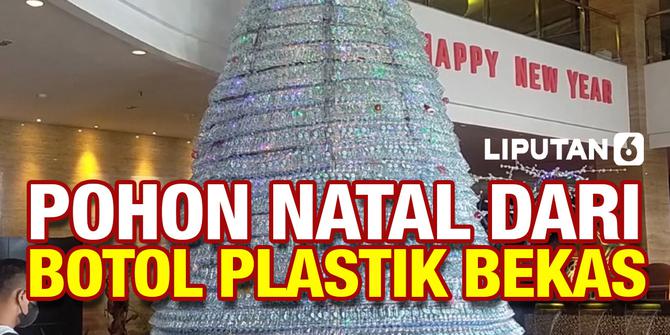 VIDEO: Unik, Pohon Natal Raksasa dari 5 Ribu Botol Plastik Bekas