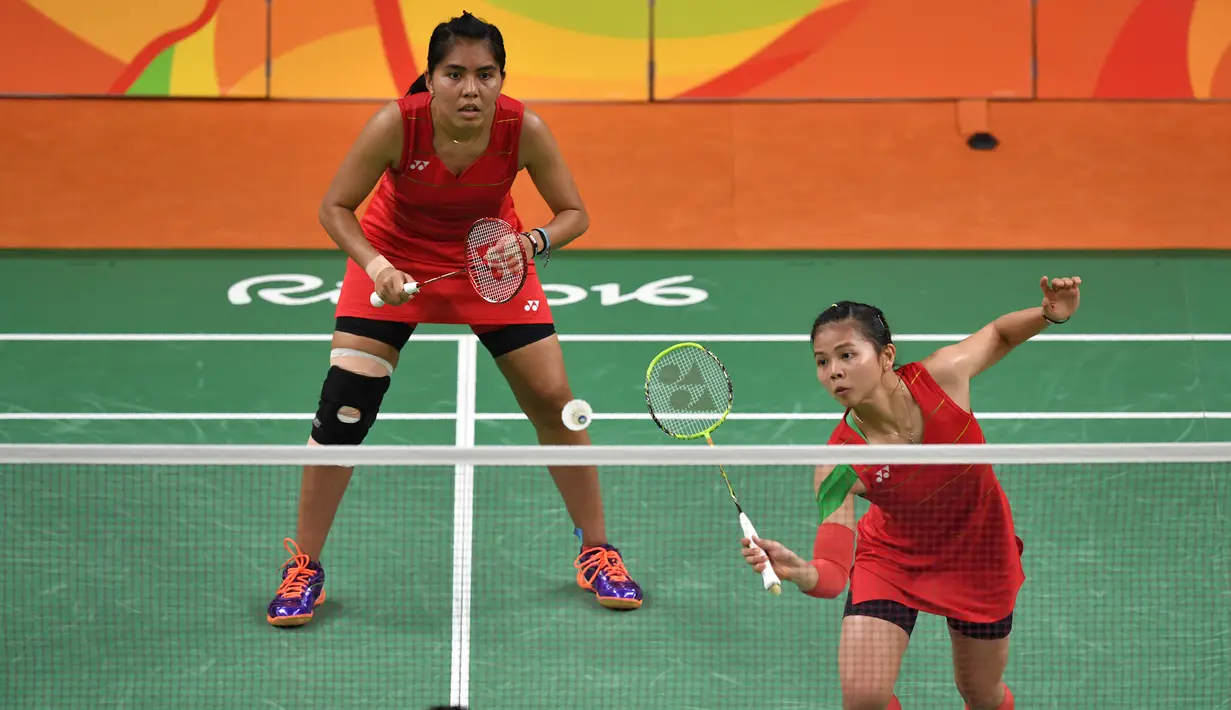 Penampilan kedua Greysia Polii di Olimpiade adalah saat Olimpiade 4 tahun berikutnya di Olimpiade Rio 2016, Brasil. Greysia Polii saat itu berpasangan dengan Nitya Krishinda Maheswari, mantan pasangannya yang pertama kali dipadukan pada 2019. (Foto: AFP/Ed Jones)