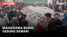 Demo BBM Ricuh, Mahasiswa Paksa Masuki Gedung DPRD NTB