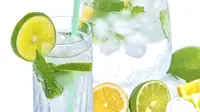 Ilustrasi minuman lemon dan mint (Pixabay)