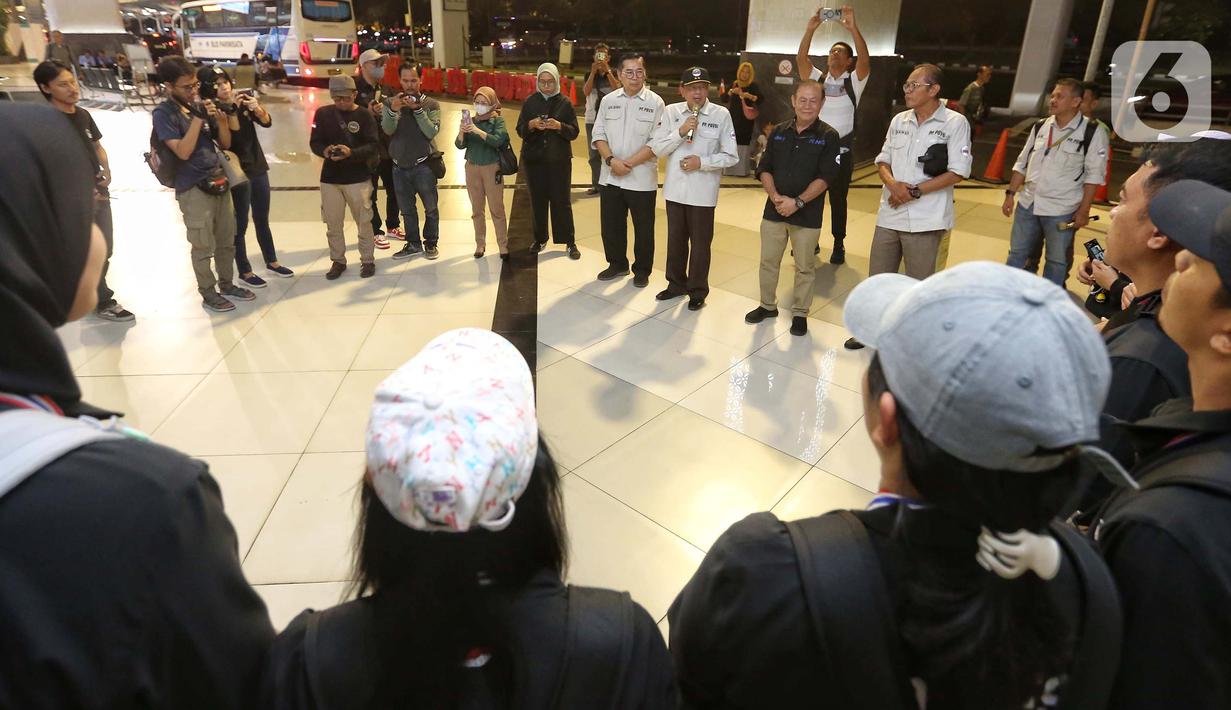 Wakil Ketua Umum PP PBVSI, Irjen Pol (purn) Drs. Djoko Sardono mengatakan ini bukti bahwa pihaknya serius dalam melakukan regenerasi pemain tim nasional. (Liputan6.com/Angga Yuniar)