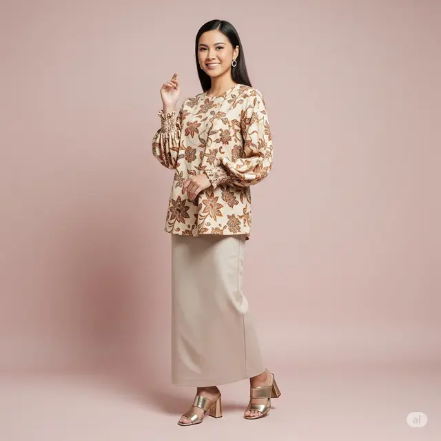 9 Model Blouse Batik Bishop Sleeve Terpopuler 2025: Paduan Tradisi dan Tren Terkini