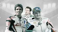 Pembalap satelit bisa menang di MotoGP: Jack Miller, Cal Cruthlow, Toni Elias. (Bola.com/Dody Iryawan)