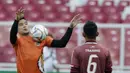 Kiper Persija Jakarta, Andritany Ardhiyasa, saat latihan jelang laga Piala AFC 2019 di SUGBK, Jakarta, Senin (25/2/2019). Persija akan Melawan Becamex Binh Duong. (Bola.com/M Iqbal Ichsan)