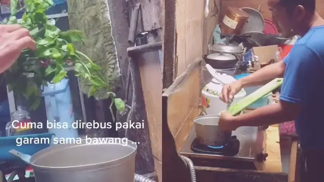 Kasih sayang suami yang menjaga istrinya pasca melahirkan di tengah banjir.