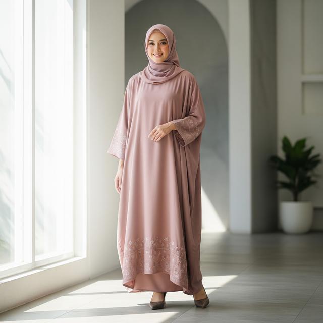 3. Abaya Kaftan Syar'i Pilihan Nyaman