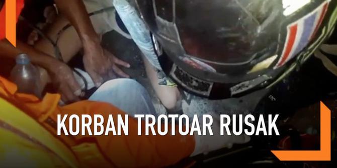 VIDEO: Penyelamatan Kaki Gadis yang Tersangkut di Celah Trotoar