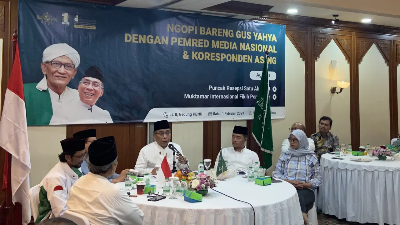 Ketua Umum Pengurus Besar Nahdlatul Ulama (PBNU) KH Yahya Cholil Staquf