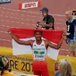 Atlet muda Indonesia, Lalu Muhammad Zohri, menjadi kampiun pada Kejuaraan Dunia Atletik U-20 2018 di Tampere, Finlandia, Rabu (11/7/2018). (Instagram/Imam Nahrawi)