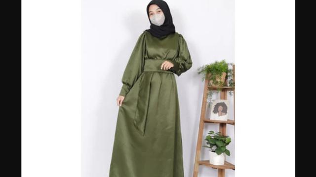 Dress Model Balon dengan Aksen Belt/Tokopedia